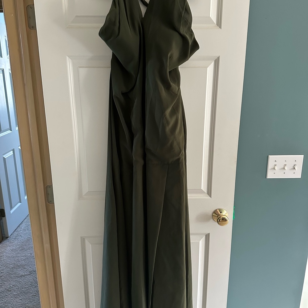 Elegant Olive Green Gown